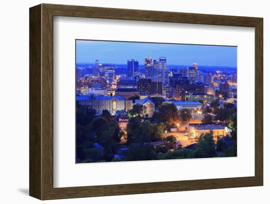 Birmingham Skyline at Twilight, Birmingham, Alabama, United States of America, North America-Richard Cummins-Framed Photographic Print