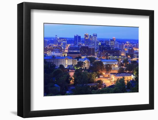 Birmingham Skyline at Twilight, Birmingham, Alabama, United States of America, North America-Richard Cummins-Framed Photographic Print