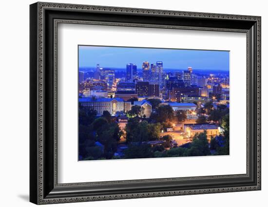 Birmingham Skyline at Twilight, Birmingham, Alabama, United States of America, North America-Richard Cummins-Framed Photographic Print