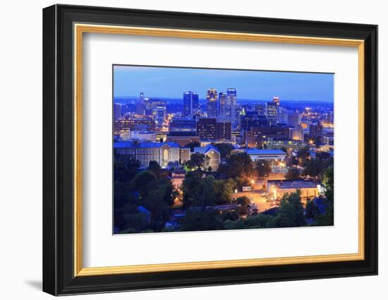 Birmingham Skyline at Twilight, Birmingham, Alabama, United States of America, North America-Richard Cummins-Framed Photographic Print