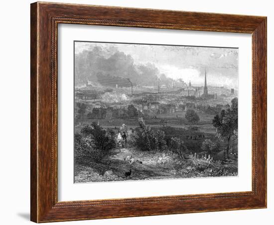 Birmingham Viewed from the South Showing Smoking Chimneys, C1860-null-Framed Giclee Print