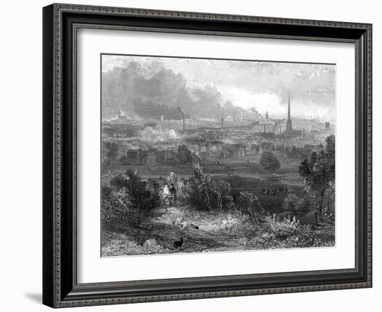 Birmingham Viewed from the South Showing Smoking Chimneys, C1860-null-Framed Giclee Print