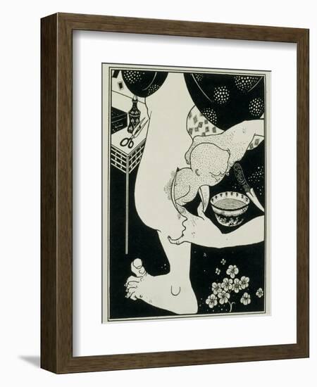 Birth from the Calf of the Leg, 19th Century-Aubrey Beardsley-Framed Giclee Print