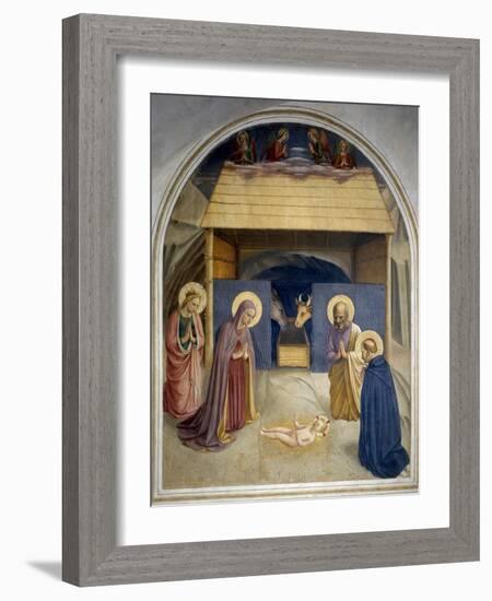 Birth of Christ, with the Saints Catherine of Alexandria and Peter the Martyr, 1437-45-Fra Angelico-Framed Giclee Print