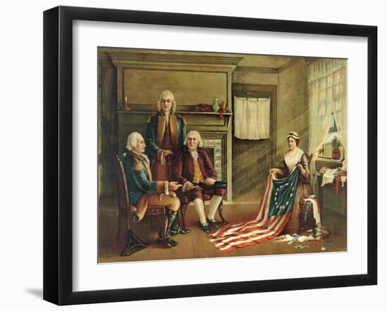 Birth of Our Nation's Flag, 1893-G. H. Weisgerber-Framed Giclee Print
