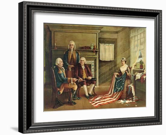 Birth of Our Nation's Flag, 1893-G. H. Weisgerber-Framed Giclee Print