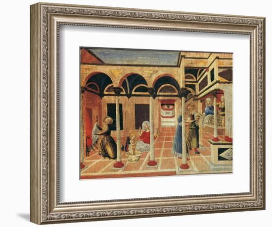 Birth of Saint Nicolas of Bari, 1430S-Pietro di Giovanni d'Ambrogio-Framed Giclee Print