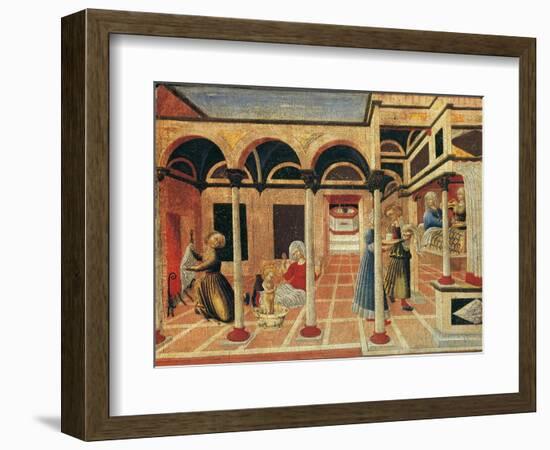 Birth of Saint Nicolas of Bari, 1430S-Pietro di Giovanni d'Ambrogio-Framed Giclee Print