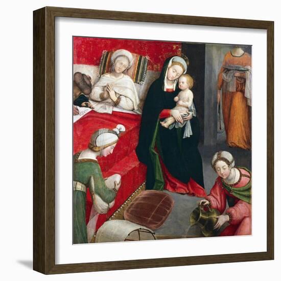 Birth of St John Baptist-Defendente Ferrari-Framed Giclee Print