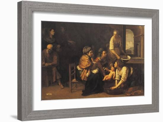 Birth of St John the Baptist, 1633-1635-Artemisia Gentileschi-Framed Giclee Print