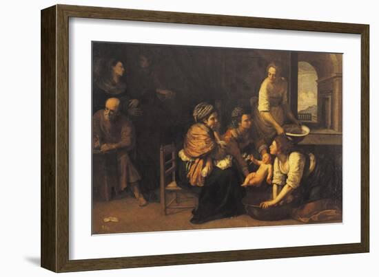 Birth of St John the Baptist, 1633-1635-Artemisia Gentileschi-Framed Giclee Print