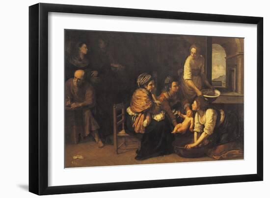 Birth of St John the Baptist, 1633-1635-Artemisia Gentileschi-Framed Giclee Print