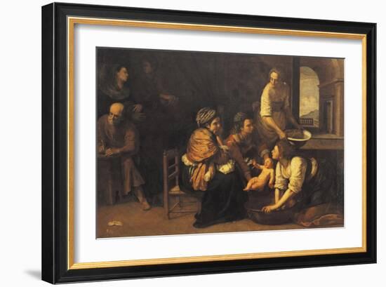 Birth of St John the Baptist, 1633-1635-Artemisia Gentileschi-Framed Giclee Print