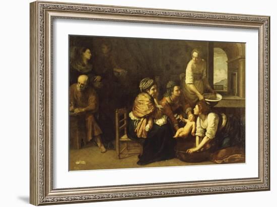 Birth of St. John the Baptist, 1633-1635-Artemisia Gentileschi-Framed Giclee Print