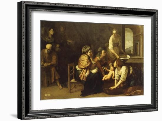 Birth of St. John the Baptist, 1633-1635-Artemisia Gentileschi-Framed Giclee Print