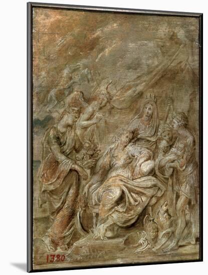 'Birth of the Dauphin, Louis XIII', 1622-Peter Paul Rubens-Mounted Giclee Print