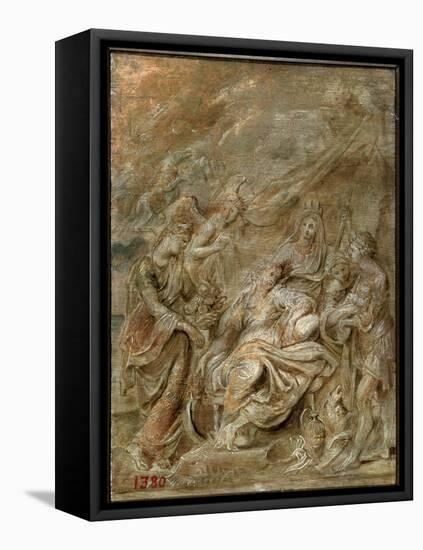 'Birth of the Dauphin, Louis XIII', 1622-Peter Paul Rubens-Framed Premier Image Canvas