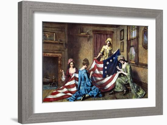 Birth of the Flag-Henry Mosler-Framed Giclee Print