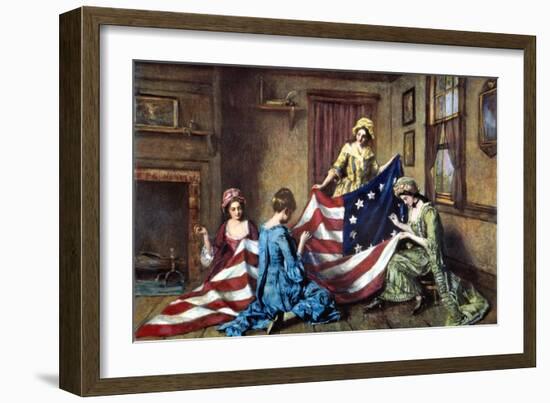 Birth of the Flag-Henry Mosler-Framed Giclee Print