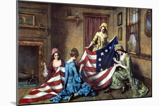 Birth of the Flag-Henry Mosler-Mounted Giclee Print
