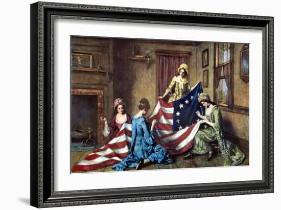 Birth of the Flag-Henry Mosler-Framed Giclee Print