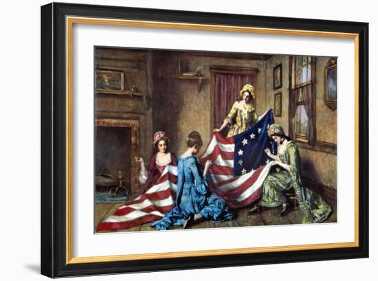 Birth of the Flag-Henry Mosler-Framed Giclee Print