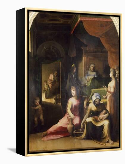 Birth of the Virgin, 1486-1551-Domenico Beccafumi-Framed Premier Image Canvas