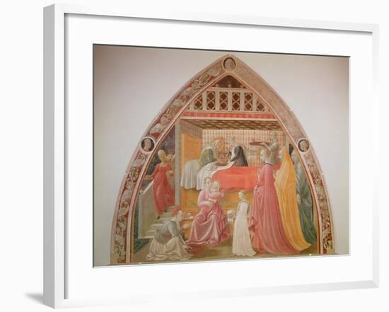 Birth of the Virgin, Cycle of the Lives of the Virgin and St. Stephen, Cappella Dell'Assunta-Paolo Uccello-Framed Giclee Print