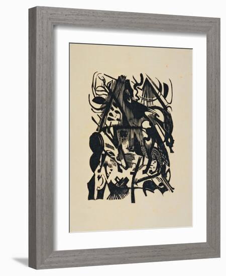 Birth of the Wolf-Franz Marc-Framed Giclee Print