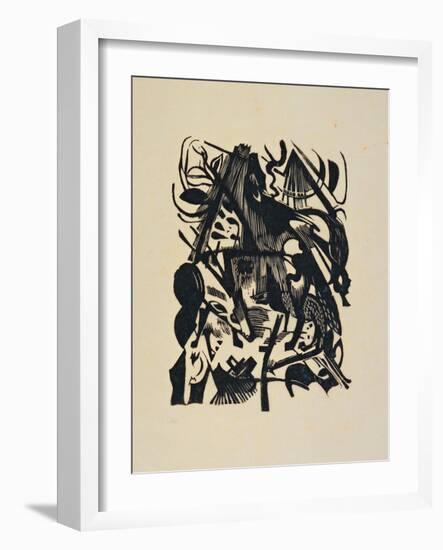 Birth of the Wolf-Franz Marc-Framed Giclee Print