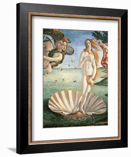 Birth of Venus, Detail of the Centre, C.1485-Sandro Botticelli-Framed Giclee Print