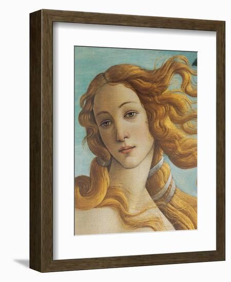 Birth of Venus, Head of Venus-Sandro Botticelli-Framed Premium Giclee Print