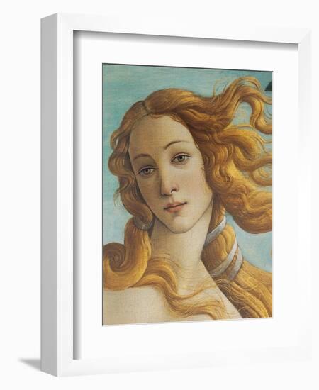 Birth of Venus, Head of Venus-Sandro Botticelli-Framed Art Print