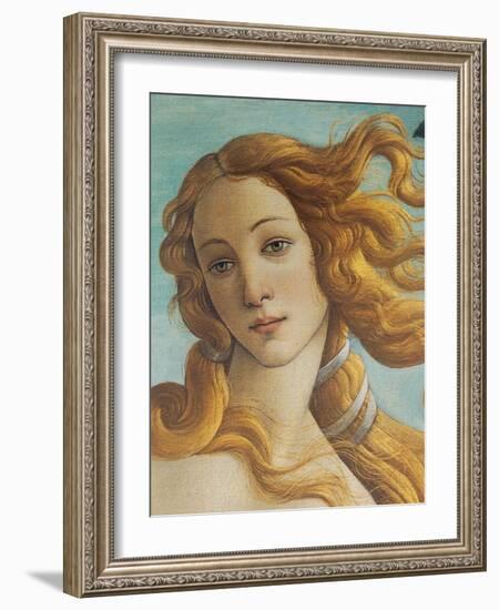 Birth of Venus, Head of Venus-Sandro Botticelli-Framed Art Print