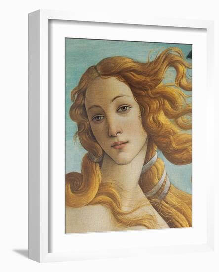 Birth of Venus, Head of Venus-Sandro Botticelli-Framed Art Print