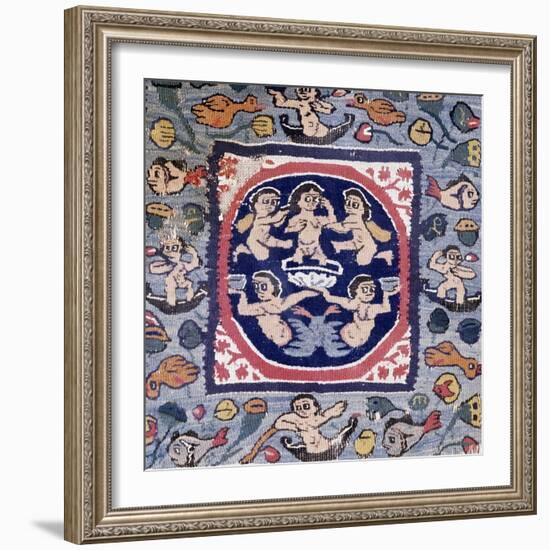 Birth of Venus, Wool and Linen Tapestry from Egypt, Coptic Art, 6th Century-null-Framed Giclee Print