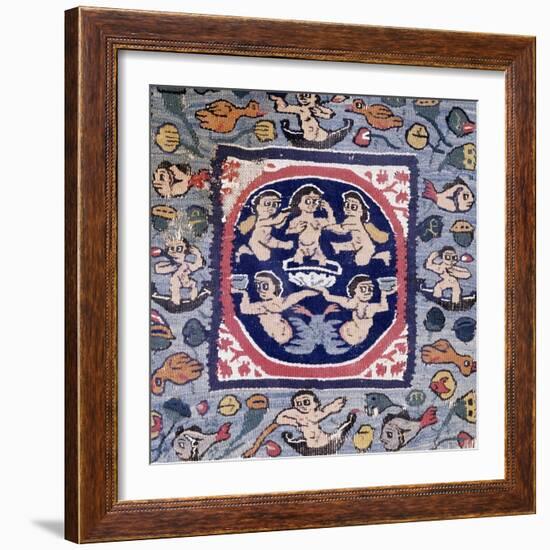 Birth of Venus, Wool and Linen Tapestry from Egypt, Coptic Art, 6th Century-null-Framed Giclee Print