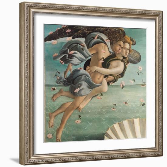 Birth of Venus, Zephyrus and Aura-Sandro Botticelli-Framed Art Print