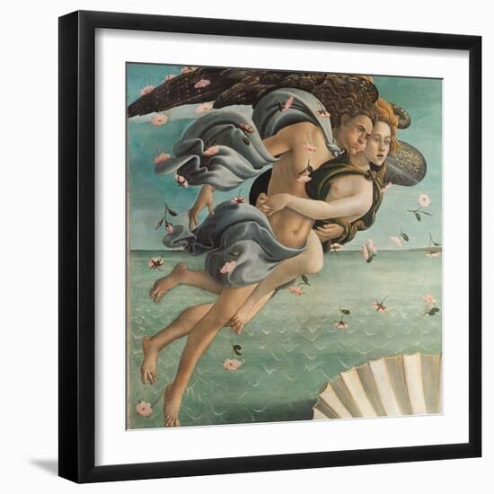 Birth of Venus, Zephyrus and Aura-Sandro Botticelli-Framed Art Print