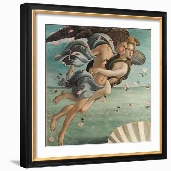 Birth of Venus, Zephyrus and Aura-Sandro Botticelli-Framed Art Print