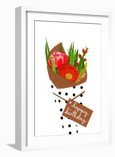 Birthday bouquet, 2014-Isobel Barber-Framed Giclee Print