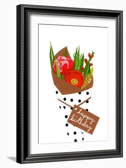 Birthday bouquet, 2014-Isobel Barber-Framed Giclee Print