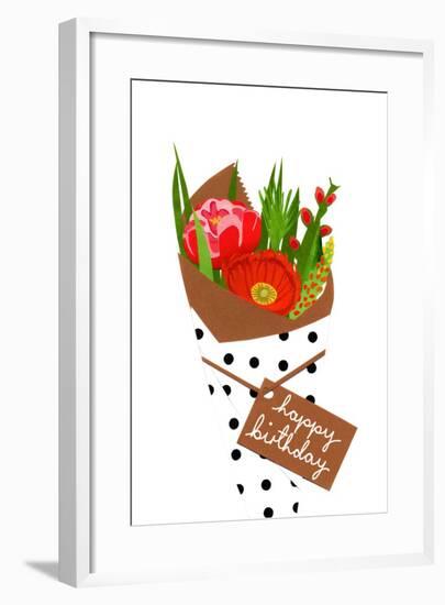 Birthday bouquet, 2014-Isobel Barber-Framed Giclee Print