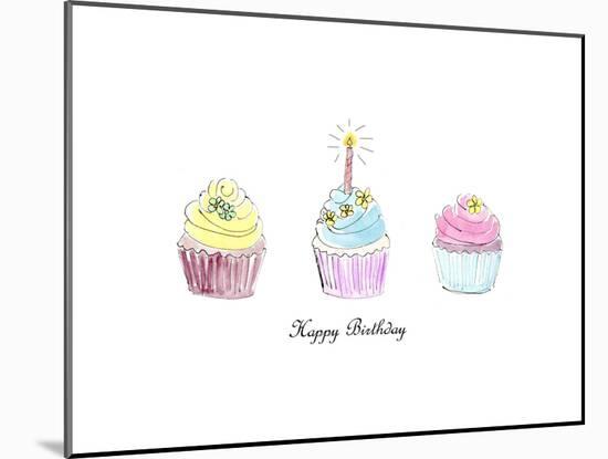 Birthday Cupcakes-Jennifer Zsolt-Mounted Giclee Print