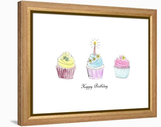 Birthday Cupcakes-Jennifer Zsolt-Framed Premier Image Canvas