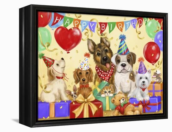 Birthday dogs-MAKIKO-Framed Premier Image Canvas