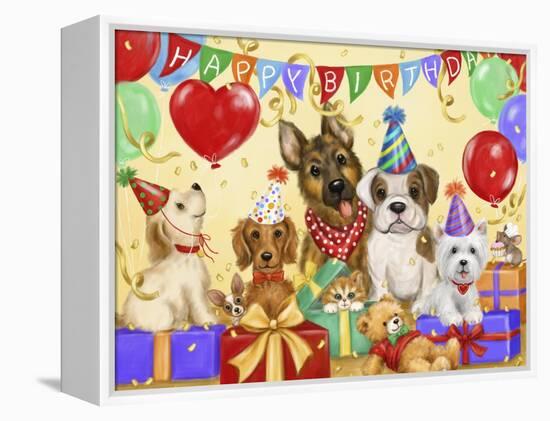 Birthday dogs-MAKIKO-Framed Premier Image Canvas