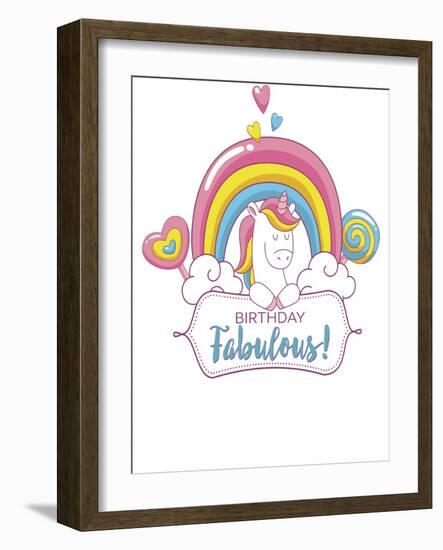 Birthday Fabulous Tee-Tina Lavoie-Framed Giclee Print