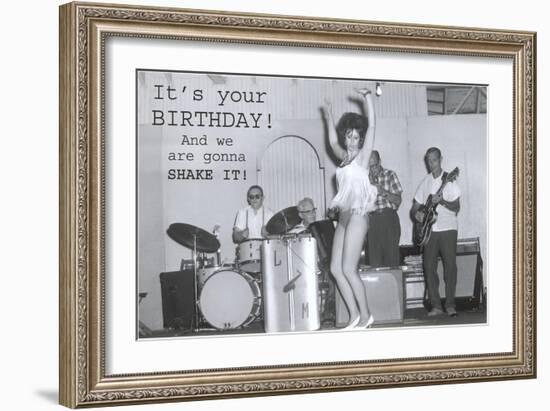 Birthday Shimmy Dancer-null-Framed Art Print