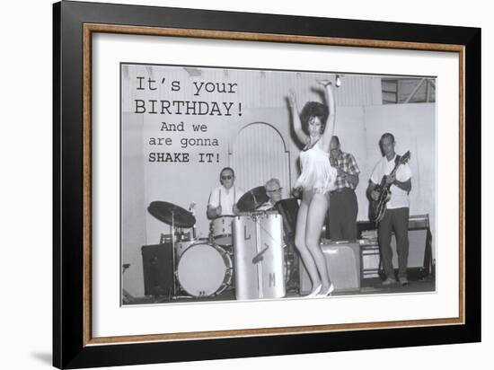 Birthday Shimmy Dancer-null-Framed Art Print